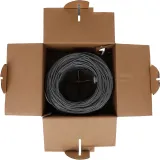 Кабель сетевой Buro BU-COP-040-100M UTP 4 пары cat5E solid 0.40мм Cu 100м серый