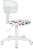 Кресло детское Бюрократ CH-W299 белый TW-15 сиденье мультиколор монстры сетка/ткань крестов. пластик