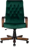 Кресло руководителя Бюрократ T-9928WALNUT Fabric зеленый Italia Green крестов. металл/дерево