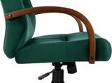 Кресло руководителя Бюрократ T-9928WALNUT Fabric зеленый Italia Green крестов. металл/дерево