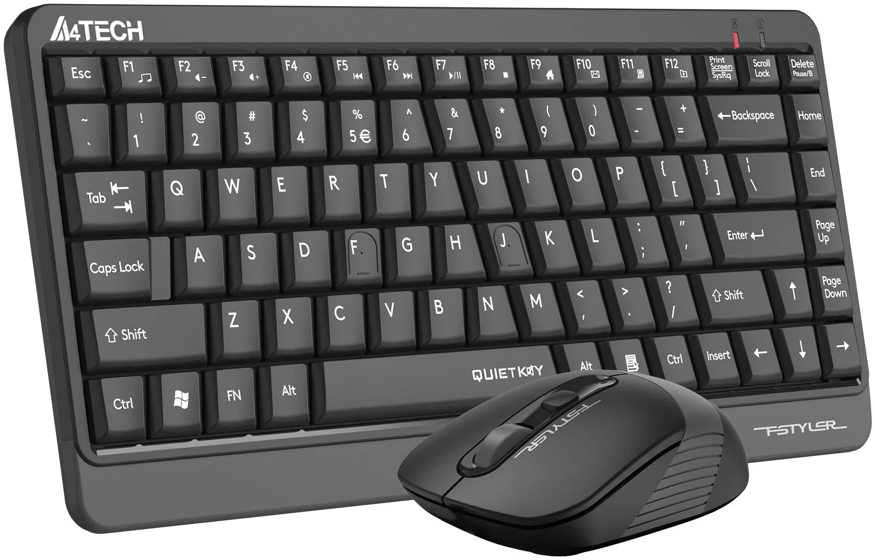 Клавиатура + мышь A4Tech Fstyler FGS1110Q клав:черный/серый мышь:черный/серый USB беспроводная Multimedia