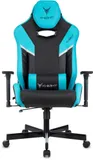 Кресло игровое Knight Thunder 5X черный/голубой эко.кожа крестов. металл