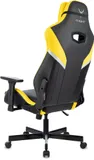 Кресло игровое Knight Thunder 5X черный/желтый эко.кожа крестов. металл