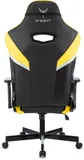 Кресло игровое Knight Thunder 5X черный/желтый эко.кожа крестов. металл