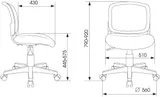 Кресло детское Бюрократ CH-W296NX светло-серый TW-02 Twist сетка/ткань крестов. пластик пластик белый