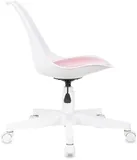 Кресло Бюрократ CH-W333 белый сиденье розовый Velvet 36 крестов. пластик пластик белый