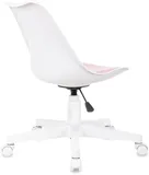 Кресло Бюрократ CH-W333 белый сиденье розовый Velvet 36 крестов. пластик пластик белый