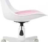 Кресло Бюрократ CH-W333 белый сиденье розовый Velvet 36 крестов. пластик пластик белый