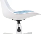 Кресло Бюрократ CH-W333 белый сиденье голубой Velvet 86 крестов. пластик пластик белый