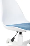 Кресло Бюрократ CH-W333 белый сиденье голубой Velvet 86 крестов. пластик пластик белый