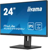 Монитор Iiyama 23.8" ProLite XUB2493QSU-B5 черный IPS LED 16:9 HDMI M/M матовая HAS Piv 300cd 178гр/178гр 2560x1440 60Hz DP 2K USB 5.8кг
