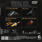 GIGABYTE B650M S2H, AM5, B650, 2*DDR5, DP+HDMI+D-sub,  4 SATA 6 Гб/с, M2, Audio, Gb LAN, USB 3.2, mATX