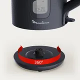 Чайник электрический Moulinex BY2M0810 1.7л. 2400Вт черный корпус: пластик (7211419022)