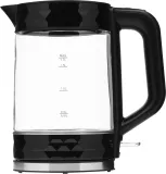 Чайник электрический Vitek VT-8809 1.7л. 2200Вт черный корпус: стекло/пластик