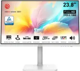 Монитор MSI Modern MD2412PW 23.8" 16:9 FHD(1920x1080) IPS Flat,1ms(MPRT),1000:1,100M:1,300nit,178/178,HDMI 1.4,USB-C,Speaker,Tilt,Swivel,Height,Pivot,VESA,100Hz,White,1y war-ty