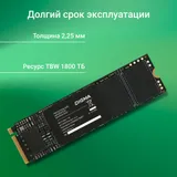 Накопитель SSD Digma PCIe 4.0 x4 1TB DGSM4001TM6ET Meta M6E M.2 2280