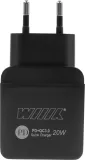 Сетевое зар./устр. Wiiix UNNK-4-2-02-QCPD-B 20W 3A (PD+QC) USB-C/USB-A черный