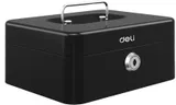 Ящик для денег Deli ET500 90x200x160 черный металл 1.2кг