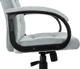 Кресло руководителя Бюрократ CH 002 Fabric серо-голубой Light-28 крестов. пластик