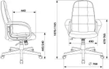 Кресло руководителя Бюрократ CH 002 Fabric серо-голубой Light-28 крестов. пластик