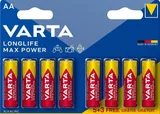 Батарея Varta LongLife Max Power Alkaline LR6 BL5+3 AA (8шт) блистер