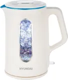 Чайник электрический Hyundai HYK-G8888 1.5л. 1700Вт кремовый/прозрачный корпус: (HYK-G8888)