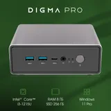 Неттоп Digma Pro Minimax U1 i3 1215U (1.2) 8Gb SSD256Gb UHDG CR Windows 11 Professional GbitEth WiFi BT 60W темно-серый/черный (DPP3-8CXW01)