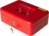 Ящик для денег Silwerhof 90x250x180 красный сталь 1.17кг