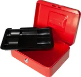 Ящик для денег Silwerhof 90x250x180 красный сталь 1.17кг