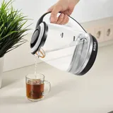 Чайник электрический Kitfort КТ-6199 2л. 2200Вт черный/белый (корпус: пластик/стекло)