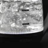 Чайник электрический Kitfort КТ-6199 2л. 2200Вт черный/белый (корпус: пластик/стекло)