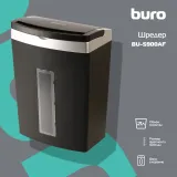Шредер Buro Office BU-S900AF черный (секр.P-5) фрагменты 8лист. 20лтр. скрепки скобы пл.карты