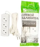 Сетевой фильтр Юнивольт 00-00000395 5м (3 розетки) белый (коробка)