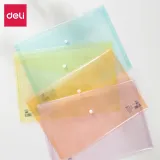 Конверт на кнопке Deli EF766 A4 гориз. расшир. полипропилен 0.16мм ассорти