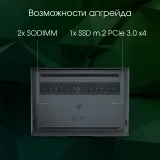 Ноутбук Digma Pro Pactos Core i5 1235U 16Gb SSD512Gb Intel Iris Xe graphics 14" IPS FHD (1920x1080) Windows 11 Professional dk.grey WiFi BT Cam 4780mAh (DN14P5-ADXW02)