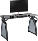 Стол игровой Cactus CS-GMD-BK-RGB столешница МДФ черный каркас черный 136x60x75см