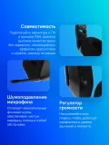Наушники с микрофоном Logitech G733 Lightspeed черный накладные Radio оголовье (981-000867)