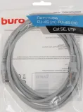 Патч-корд Buro UTP-5E-3M-G-LSZH UTP cat.5E 3м серый RJ-45 (m)-RJ-45 (m)
