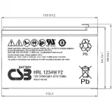 Батарея для ИБП CSB HRL1234W 12В 34Ач