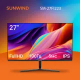 Монитор SunWind 27" SM-27FI223 черный IPS LED 5ms 16:9 HDMI матовая 250cd 178гр/178гр 1920x1080 100Hz FreeSync VGA DP FHD 4.2кг