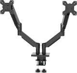 Кронштейн для мониторов ЖК Buro BU-M12 черный 17"-32" макс.10кг крепление к столешнице поворот и наклон