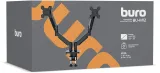 Кронштейн для мониторов ЖК Buro BU-M12 черный 17"-32" макс.10кг крепление к столешнице поворот и наклон