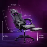 Кресло игровое Оклик Camper черный сиденье черный искусст.кожа/сетка с подголов. крестов. пластик черный подст.для ног