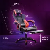 Кресло игровое Оклик Camper черный/красный сиденье черный/красный искусст.кожа/сетка с подголов. крестов. пластик черный подст.для ног