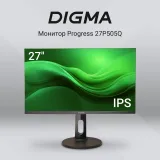 Монитор Digma 27" Progress 27P505Q черный IPS LED 5ms 16:9 HDMI M/M матовая HAS 350cd 178гр/178гр 2560x1440 75Hz FreeSync DP 2K 6.05кг