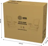 Кресло Cactus CS-MC313-BK черный сетка/ткань низк.спин. крестов. пластик