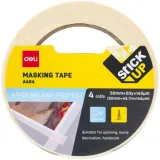 Клейкая лента малярная Deli EA404 бежевый шир.50мм дл.45.72м 145мкм (упак.:4шт)