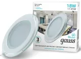 Светильник Gauss 947111218 18Вт 4000K цв.св.:белый нейтральный белый