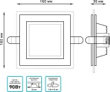 Светильник Gauss 948111212 12Вт 4000K цв.св.:белый нейтральный белый