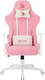 Кресло игровое A4Tech Bloody GC-930 розовый с подголов. крестов. пластик пластик белый